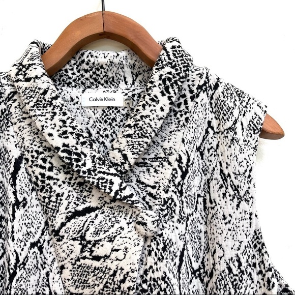 Calvin Klein Snake Print Sheath Dress, Size 14 - Picture 4 of 9